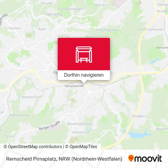 Remscheid Pirnaplatz Karte