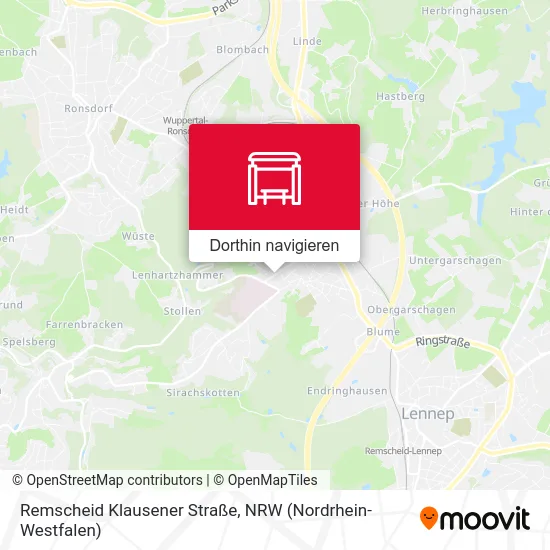 Remscheid Klausener Straße Karte