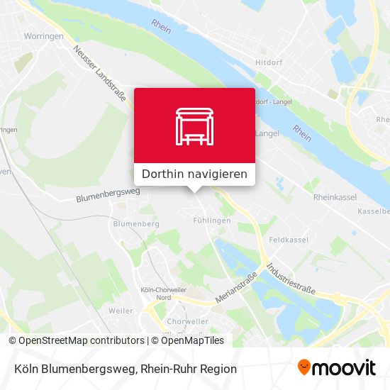 Köln Blumenbergsweg Karte