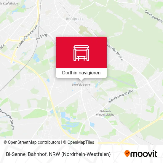 Bi-Senne, Bahnhof Karte