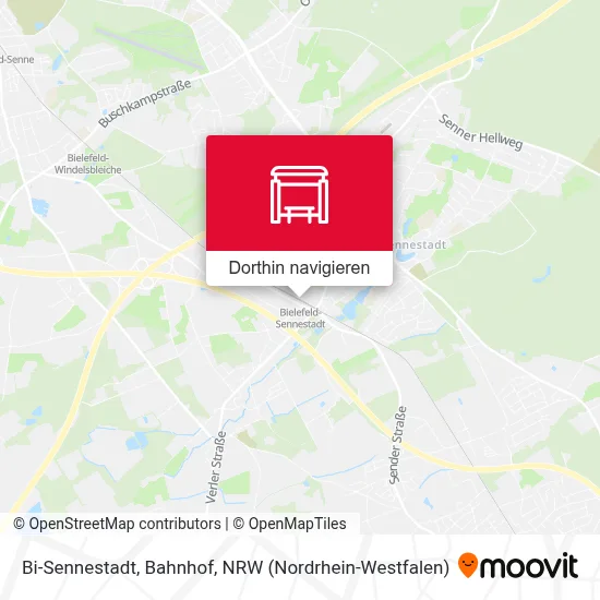 Bi-Sennestadt, Bahnhof Karte