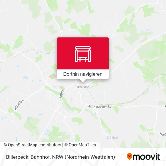 Billerbeck, Bahnhof Karte