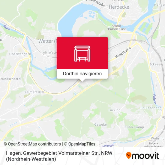 Hagen, Gewerbegebiet Volmarsteiner Str. Karte