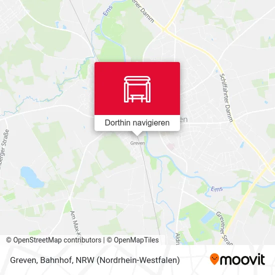Greven, Bahnhof Karte