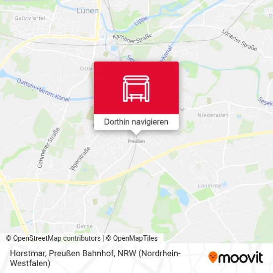 Horstmar, Preußen Bahnhof Karte