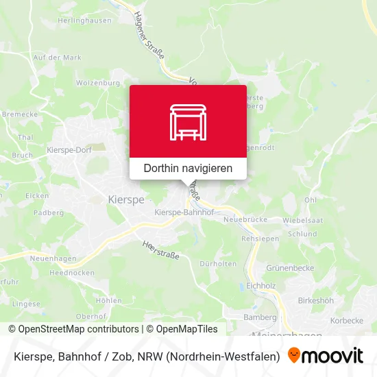 Kierspe, Bahnhof / Zob Karte