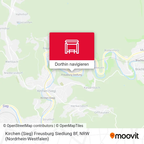 Kirchen (Sieg) Freusburg Siedlung Bf Karte