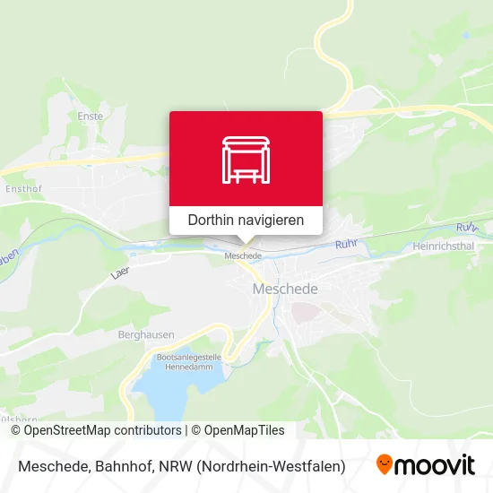 Meschede, Bahnhof Karte