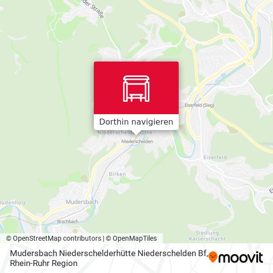 Mudersbach Niederschelderhütte Niederschelden Bf Karte