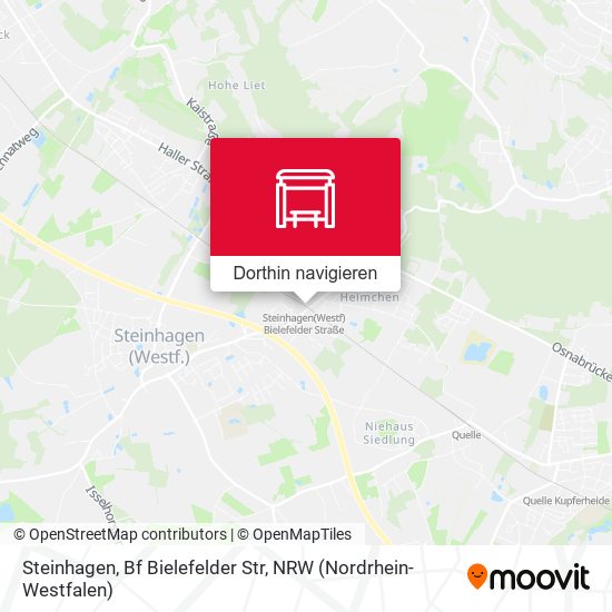 Steinhagen, Bf Bielefelder Str Karte