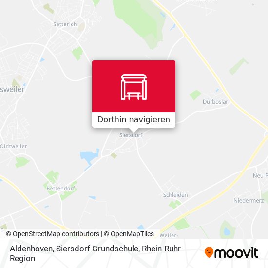 Aldenhoven, Siersdorf Grundschule Karte