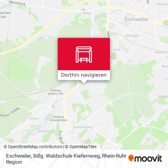 Eschweiler, Sdlg. Waldschule Kiefernweg Karte