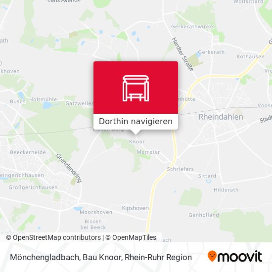 Mönchengladbach, Bau Knoor Karte