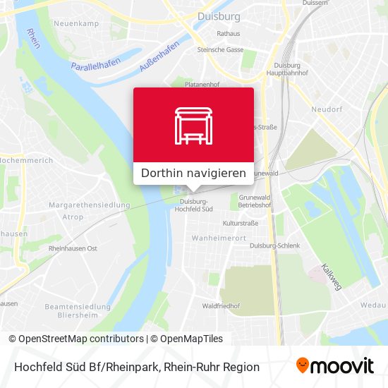 Hochfeld Süd Bf/Rheinpark Karte