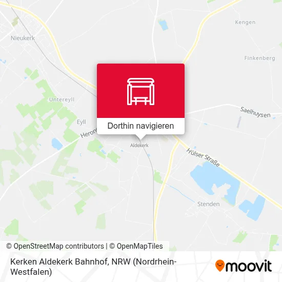 Kerken Aldekerk Bahnhof Karte