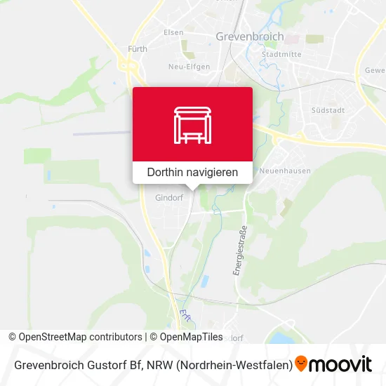 Grevenbroich Gustorf Bf Karte