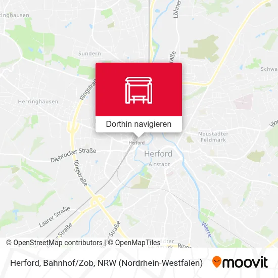 Herford, Bahnhof/Zob Karte