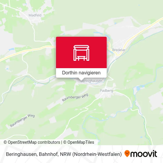 Beringhausen, Bahnhof Karte