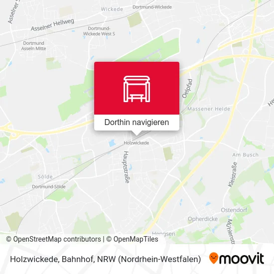 Holzwickede, Bahnhof Karte