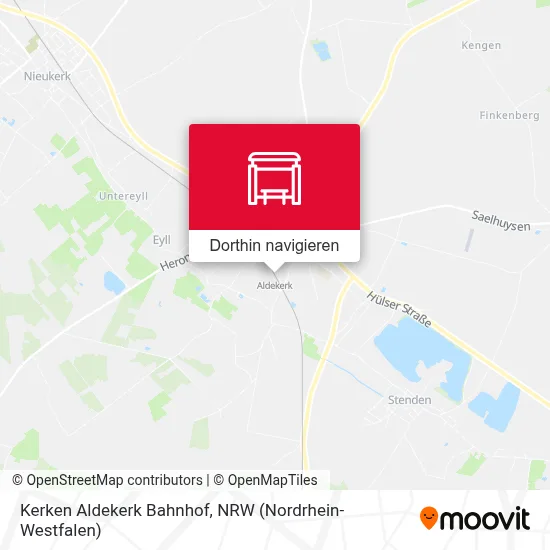 Kerken Aldekerk Bahnhof Karte