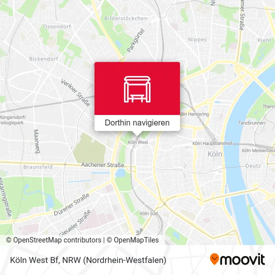 Köln West Bf Karte