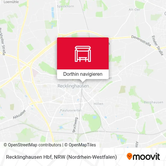 Recklinghausen Hbf Karte