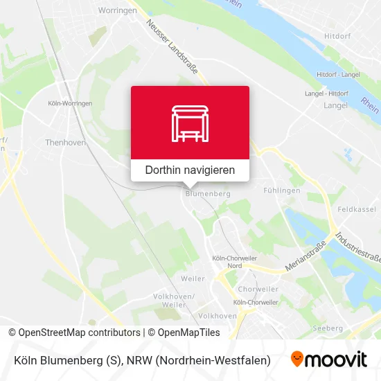 Köln Blumenberg (S) Karte