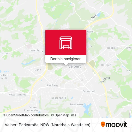 Velbert Parkstraße Karte