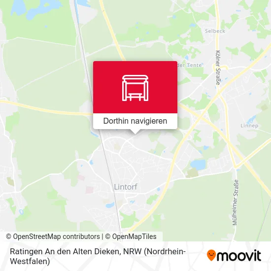 Ratingen An den Alten Dieken Karte