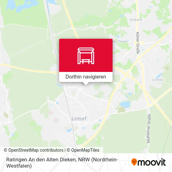 Ratingen An den Alten Dieken Karte