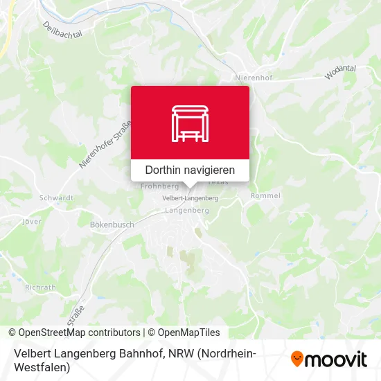 Velbert Langenberg Bahnhof Karte