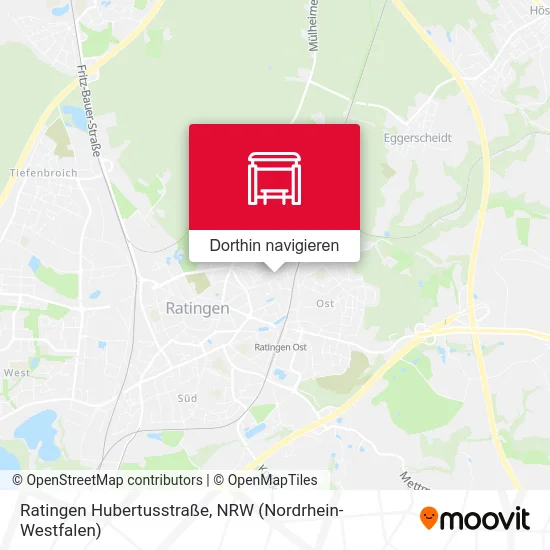 Ratingen Hubertusstraße Karte
