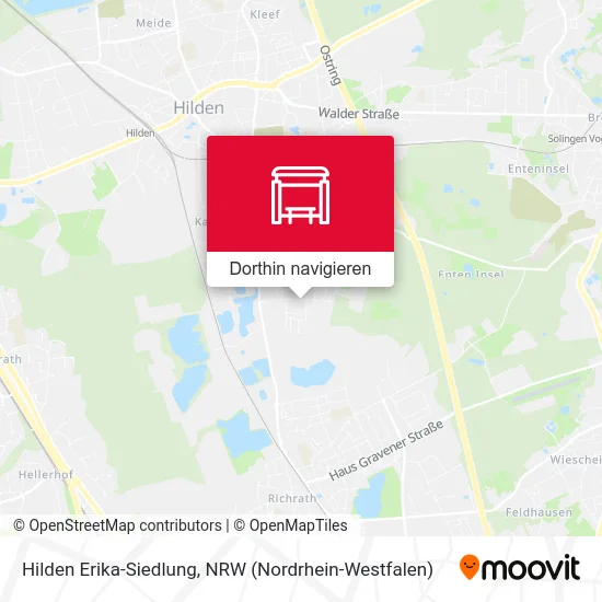 Hilden Erika-Siedlung Karte