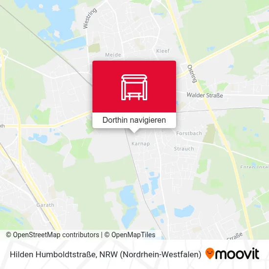 Hilden Humboldtstraße Karte