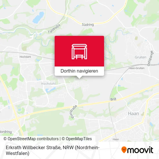 Erkrath Willbecker Straße Karte