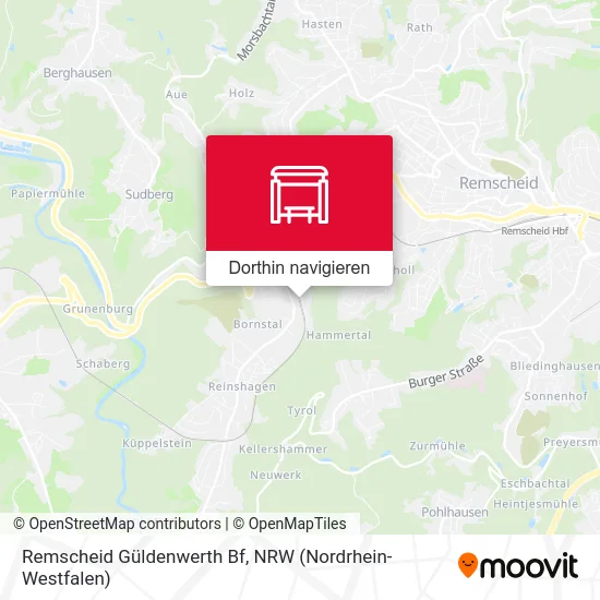 Remscheid Güldenwerth Bf Karte