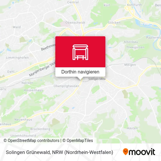 Solingen Grünewald Karte