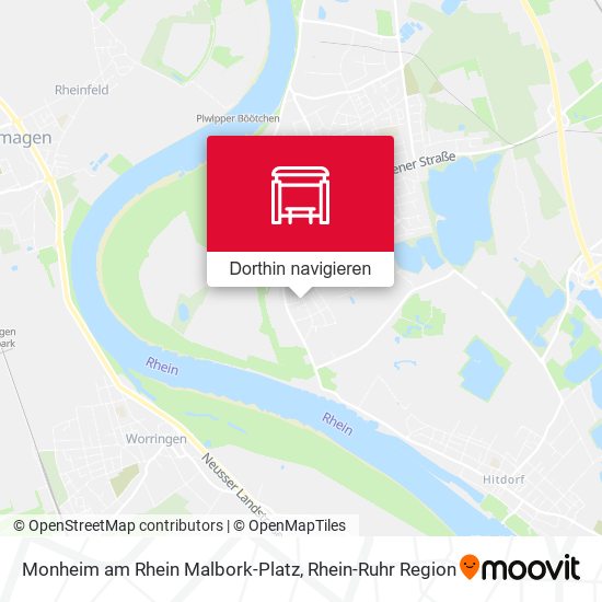 Monheim am Rhein Malbork-Platz Karte