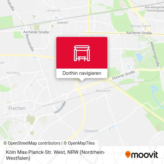 Köln Max-Planck-Str. West Karte