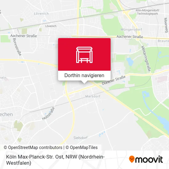 Köln Max-Planck-Str. Ost Karte