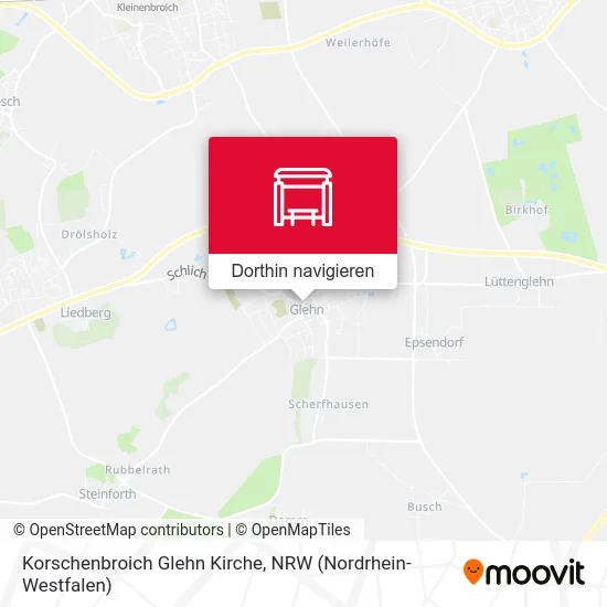 Korschenbroich Glehn Kirche Karte