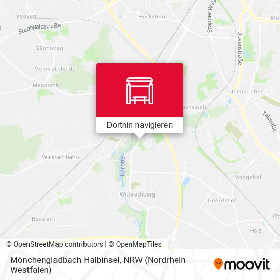 Mönchengladbach Halbinsel Karte