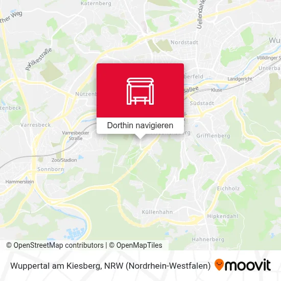 Wuppertal am Kiesberg Karte