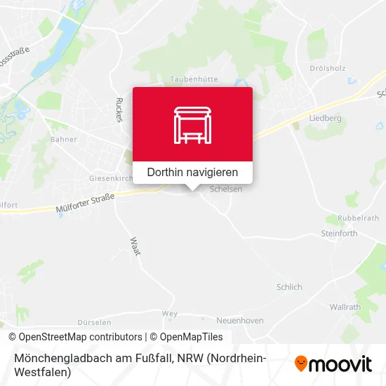 Mönchengladbach am Fußfall Karte