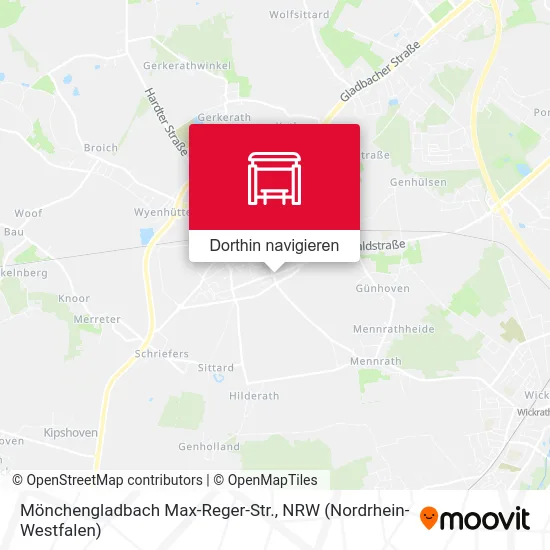 Mönchengladbach Max-Reger-Str. Karte