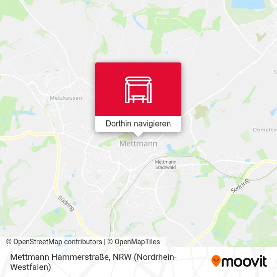 Mettmann Hammerstraße Karte