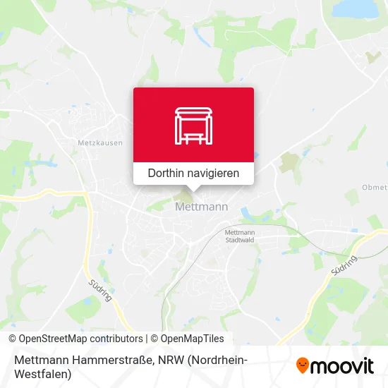 Mettmann Hammerstraße Karte