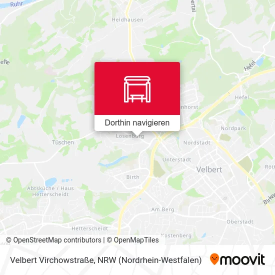 Velbert Virchowstraße Karte