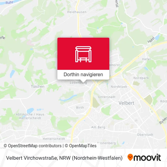 Velbert Virchowstraße Karte