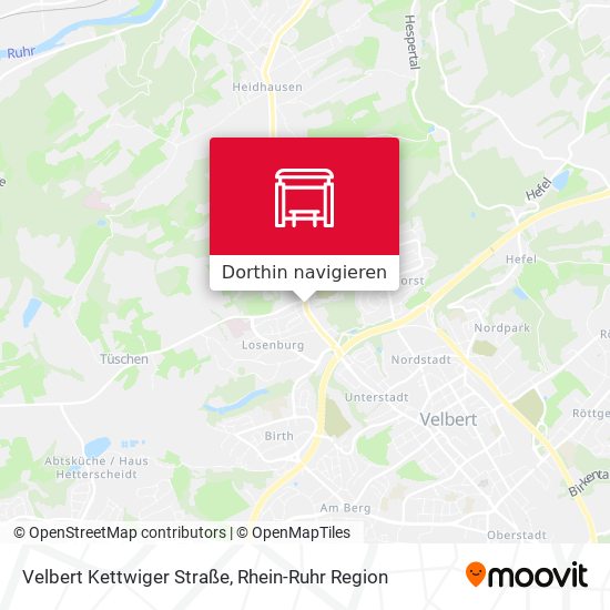 Velbert Kettwiger Straße Karte